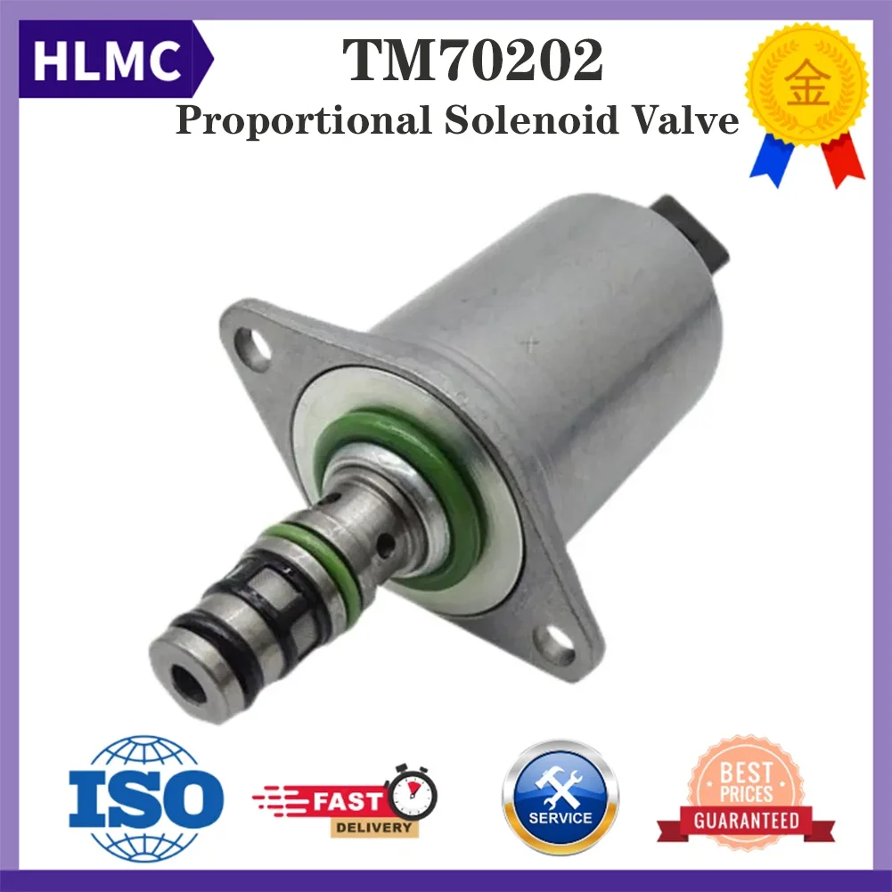 TM70202 Hydraulic Pump Proportional Solenoid Valve 24V 20Bar for XCMG Sany Excavator Accessories Construction Machinery Parts