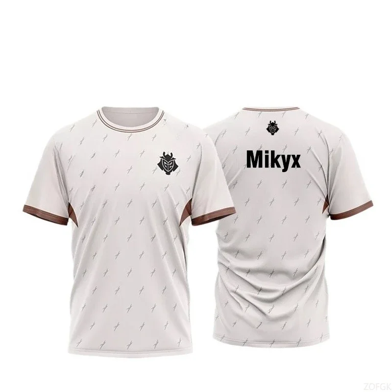 

2025 White Shirt Hero CSGO Professional League Player Uniform Fan T-shirt Men's and Women's Top
