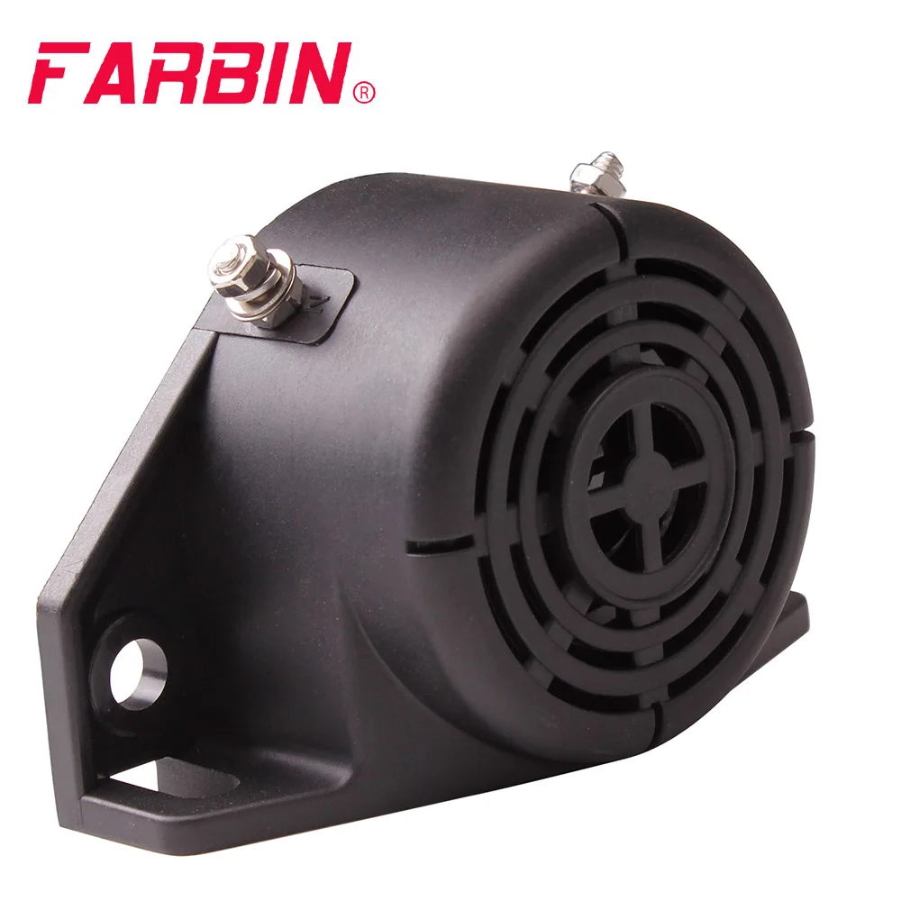 FARBIN 105dB 12V Reverse Backup Siren Beeper Buzzer Sound Warning Alarm Car Truck Vehicle Horn For Reversing Reminders Car Horn