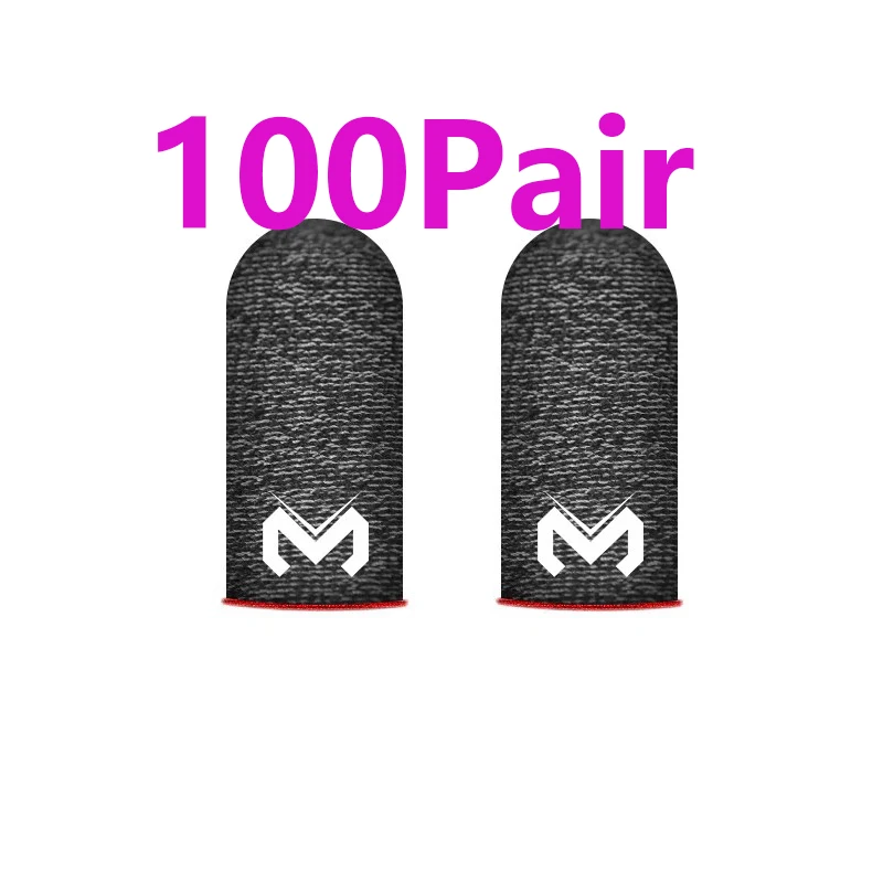 

100Pair Games Sweat-Proof Finger Gloves Thumbs Finger Cover Anti-slip Cot Sleeve for PUBG Touch Screen Game Practical