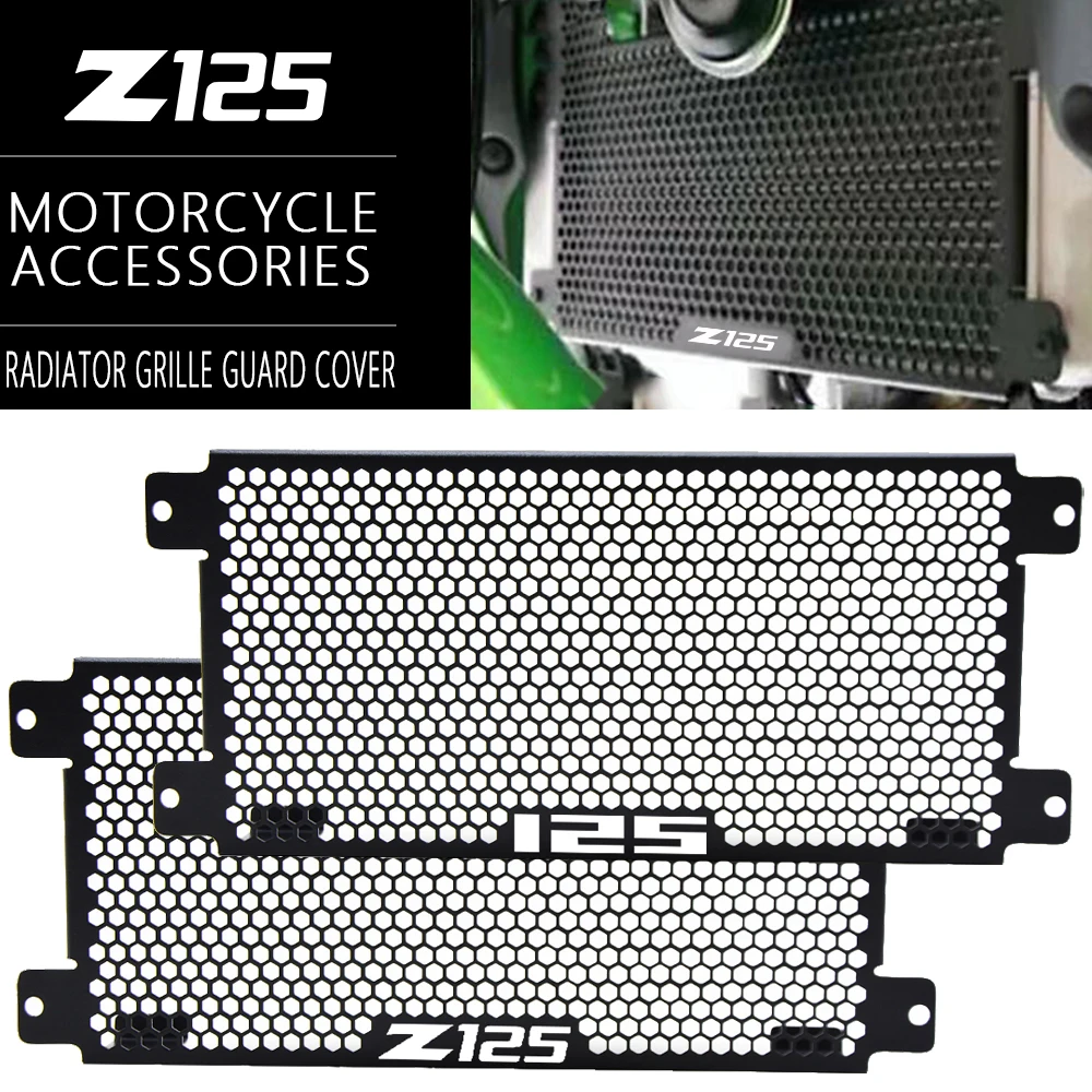 

Для KAWASAKI Ninja125 Z 125, защитная решетка радиатора, крышка гриля Ninja 125 Z125 2019-2021 2022 2023, защита бака для воды