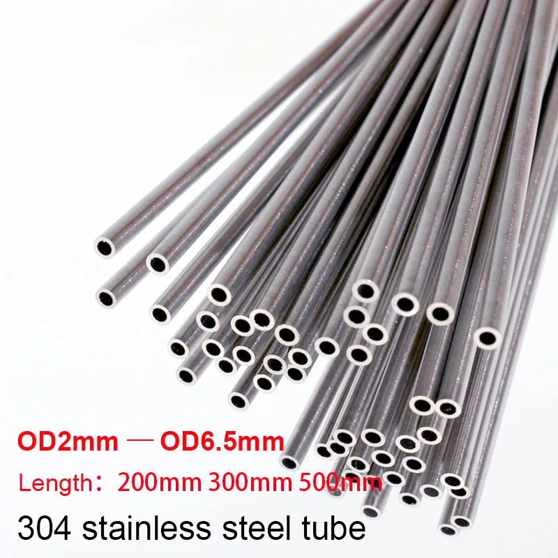 Tubes capillaires métalliques en acier inoxydable 304, raccord OD 2mm 2.5mm 3mm 3.5mm 4mm 4.5mm 5mm 5.5mm 6mm 6.5mm longueur 200 300 500mm