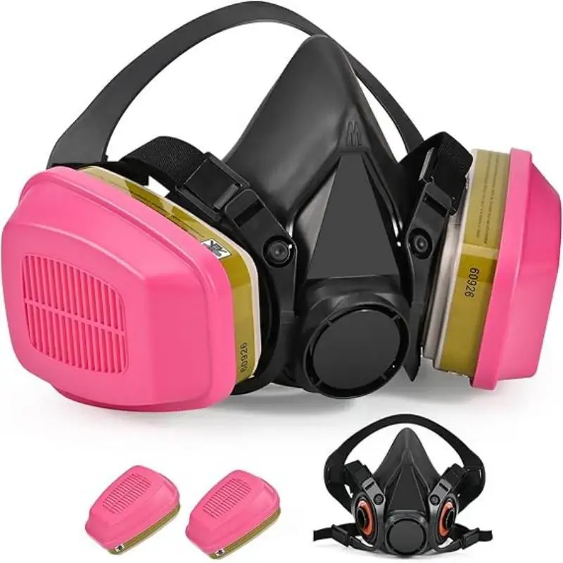 New Black 6200 Dust Mask Half Face Spray Paint Organic Vapor Chemical Gas Respirator 69021/60926 Filter Gas Mask Work Safety