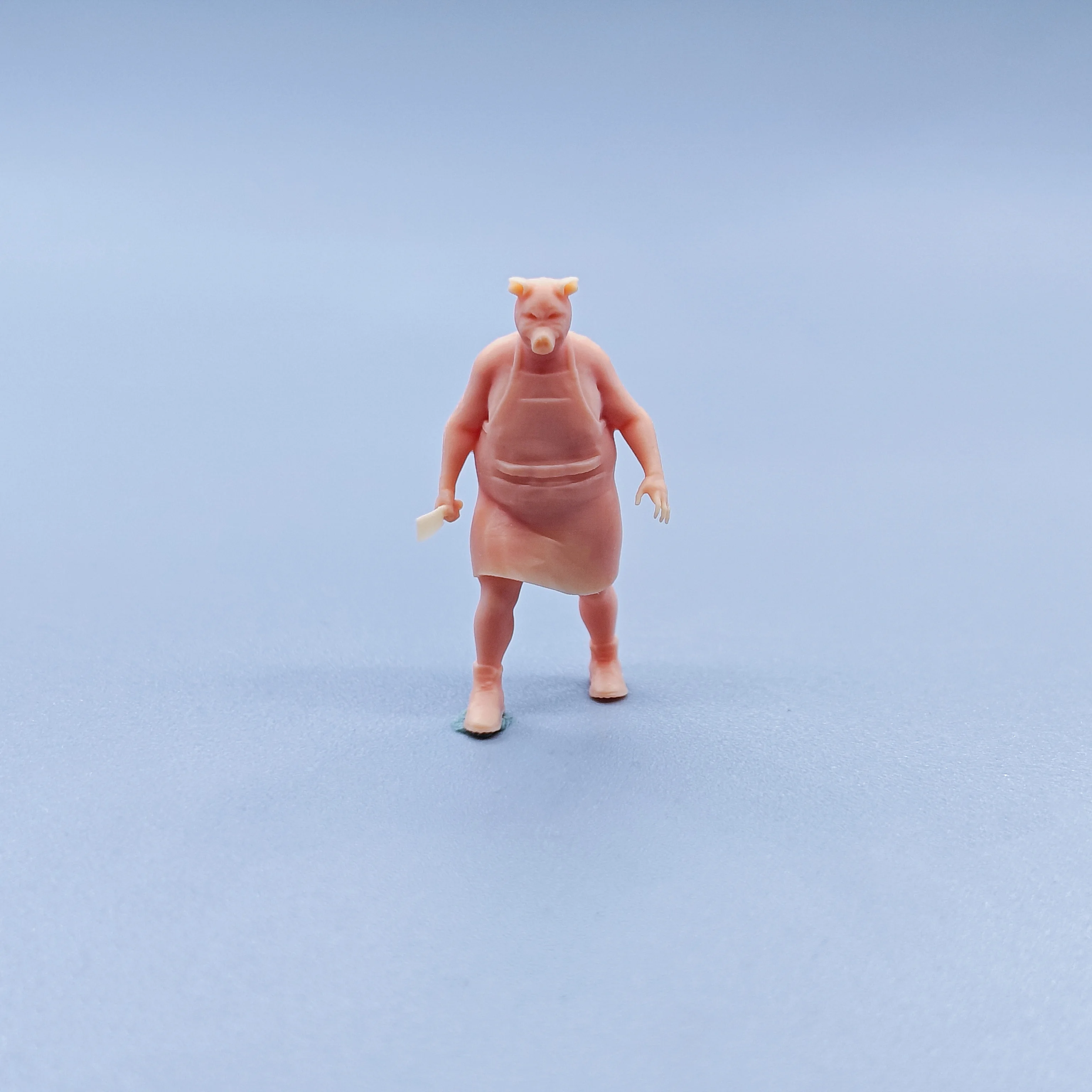 1/64 1/43 ตุ๊กตารุ่นเรซิ่นหัวหมู Butcher Unสี Miniatures Diorama มือวาด C304
