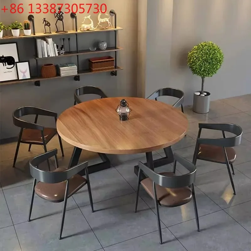 

Round Kitchen Dining Table Luxury Oilproof Modern Conference Tables Restaurant Space Saving Juegos De Comedor Trendy Furniture