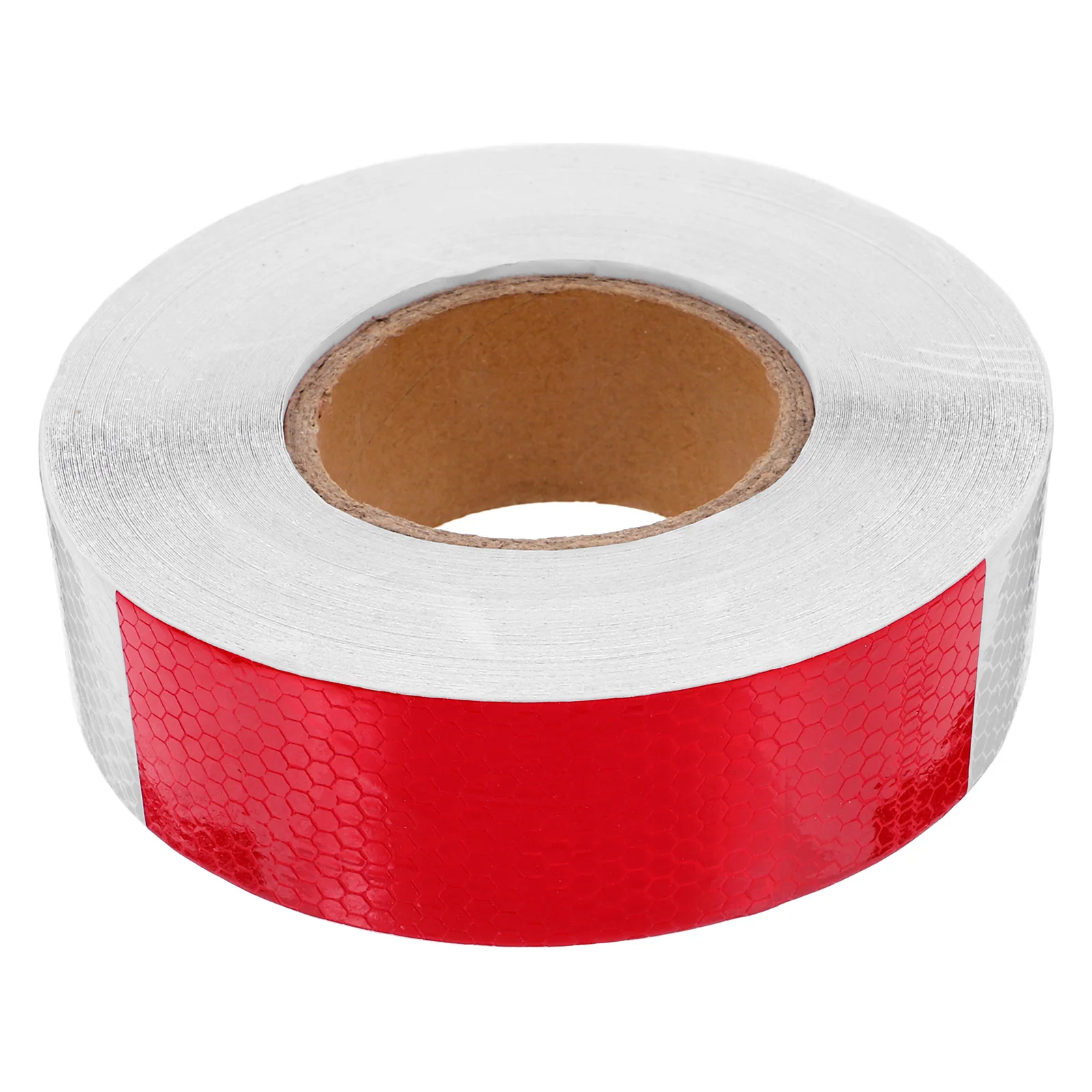 Rollo de cinta reflectante de 5cm x 45M, cinta calentadora de seguridad de puntos de visibilidad para remolque blanco y rojo, reflectante para vehículo