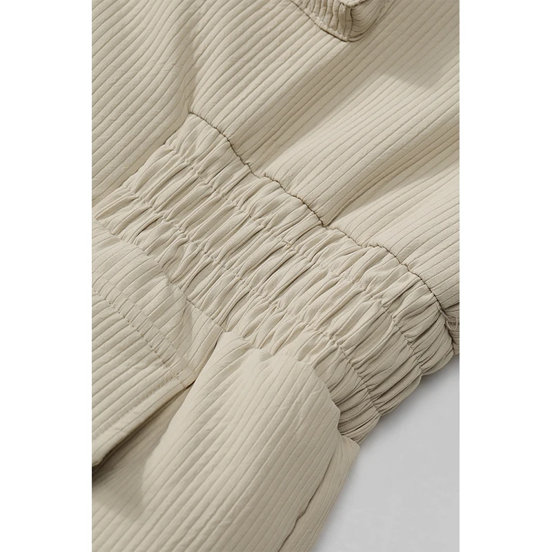 ElFSACK Design Mittellange Daunenjacke mit Kapuze im Utility-Stil für Damen