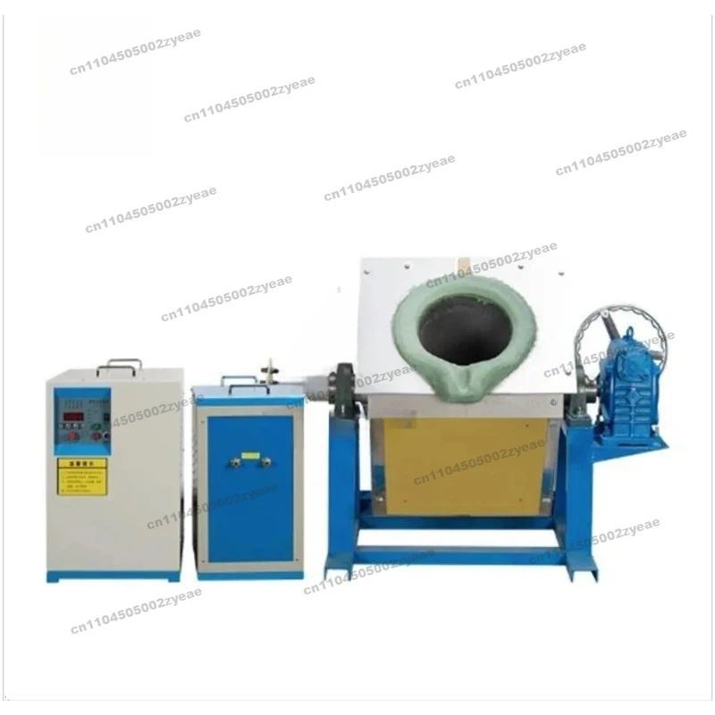 Energy-saving 15KW Inclined Electric Metal Melting Induction Industrial Furnace