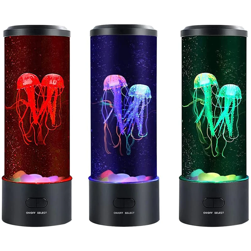 Creative Jellyfish Light Led Aquarium Night Light Multicolor Lighting Remote Control Fantasy Bedside Lamps Christmas Gift ForKid