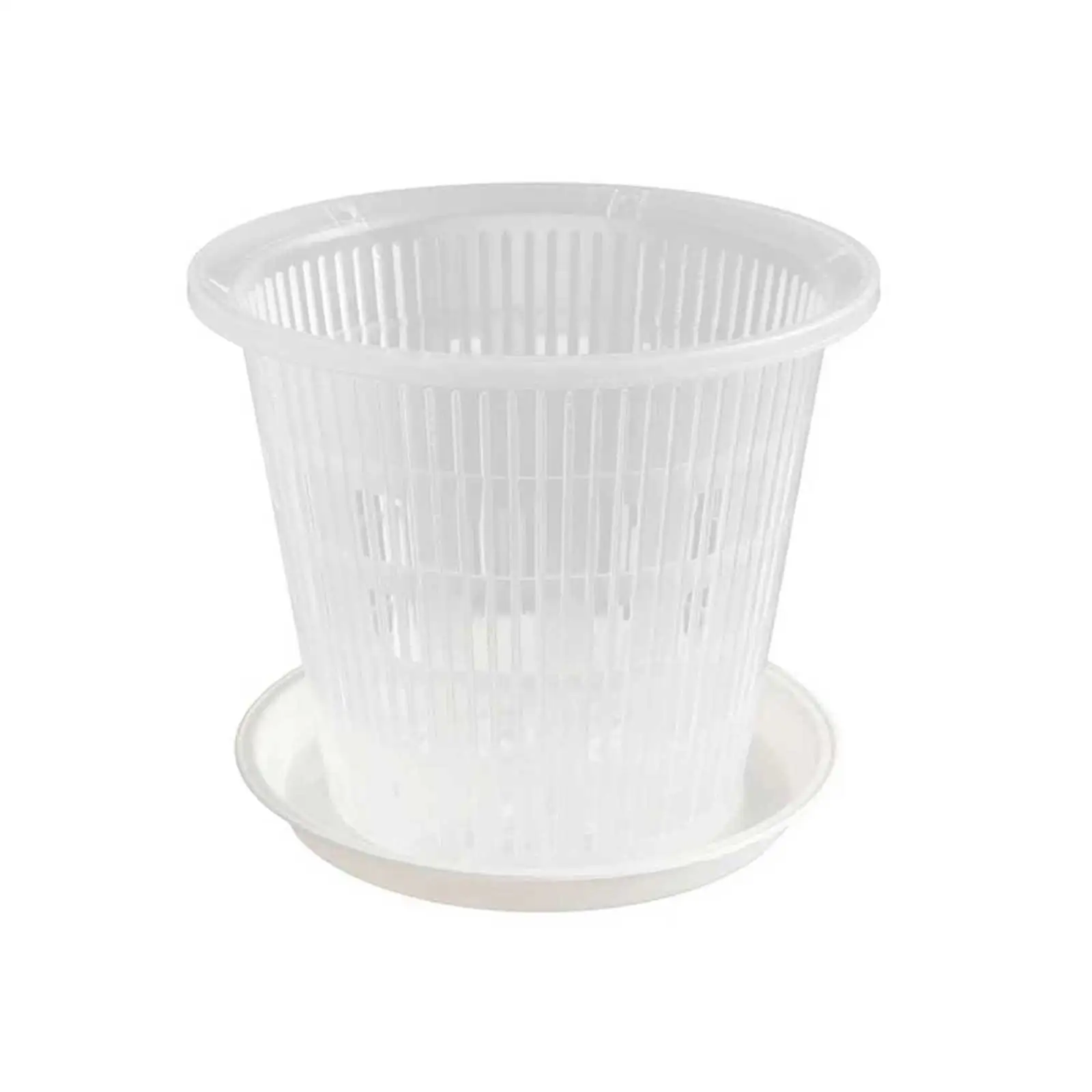 Breathable Clear Plastic Orchid Pot Supporting Root Orientation Drainage Flow and Light Penetration for Growth