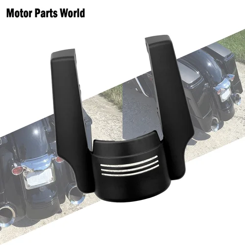 Imagen 1 del producto Guardabarros de extensión trasera para motocicleta, cubierta estirada de 5 "", negro brillante/negro mate, para Harley Touring Road Street Electra Glide 14-2023