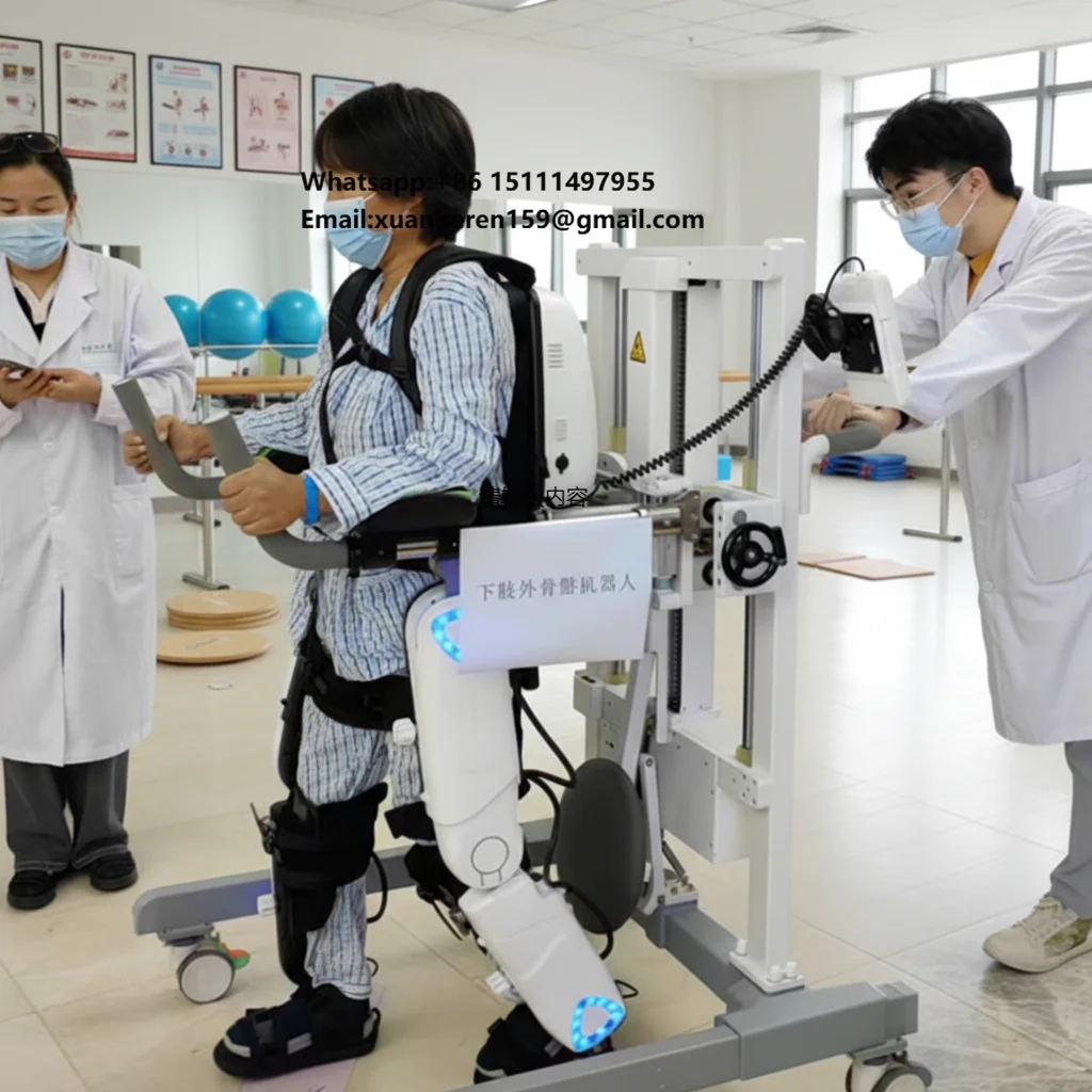 Lower Limb Exoskeleton Rehabilitation Robot Automated Gait Training Device for Post-Stroke Injury Mobility Recovery
