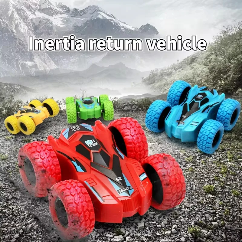 Mini Double-side Inertial Car Stunt 360° Flip Childs Puzzle Toy Car Indoor Outdoor Power Climbing Car Anti-fall Off-road Vehicle