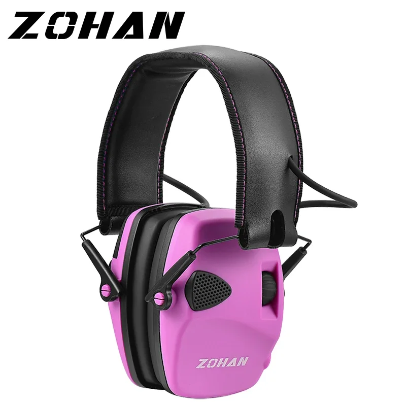 ZOHAN Electronic Safety Ear Muffs Shooting Hearing Protection Automatic Noise Reduction earmuff Anti-noise headphone for Hunting