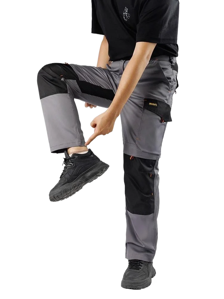 Men's Work Pants With Knee Pads Outdoor Training Mechanic Multifunctional Work Trousers Workwear Pants Utility Cargo Pants