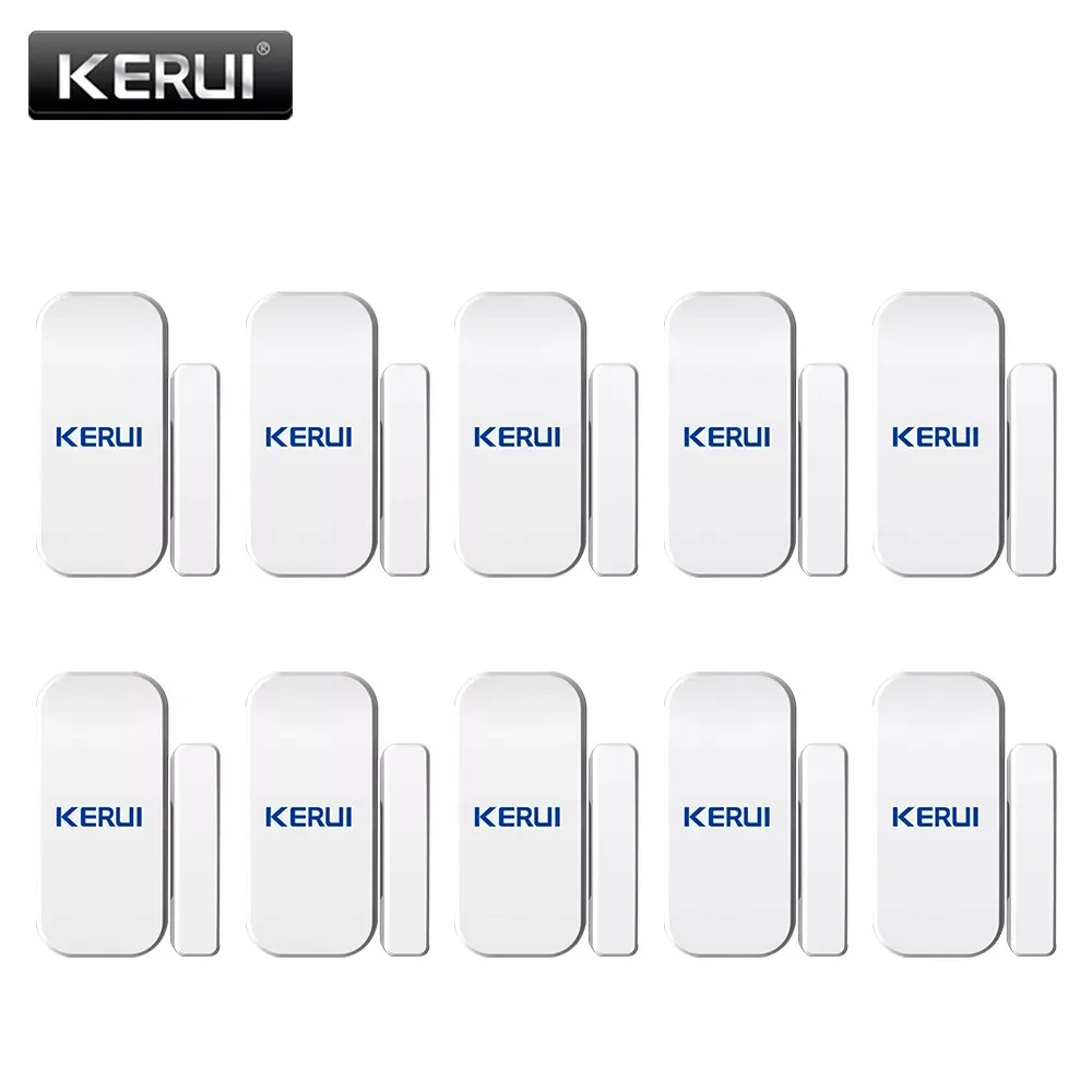 KERUI-Sensor Magnético Porta Sem Fio, Detector de Toque, Painel do Teclado, GSM, PSTN, Segurança Doméstica, Sistema de Alarme por Voz Anti-roubo