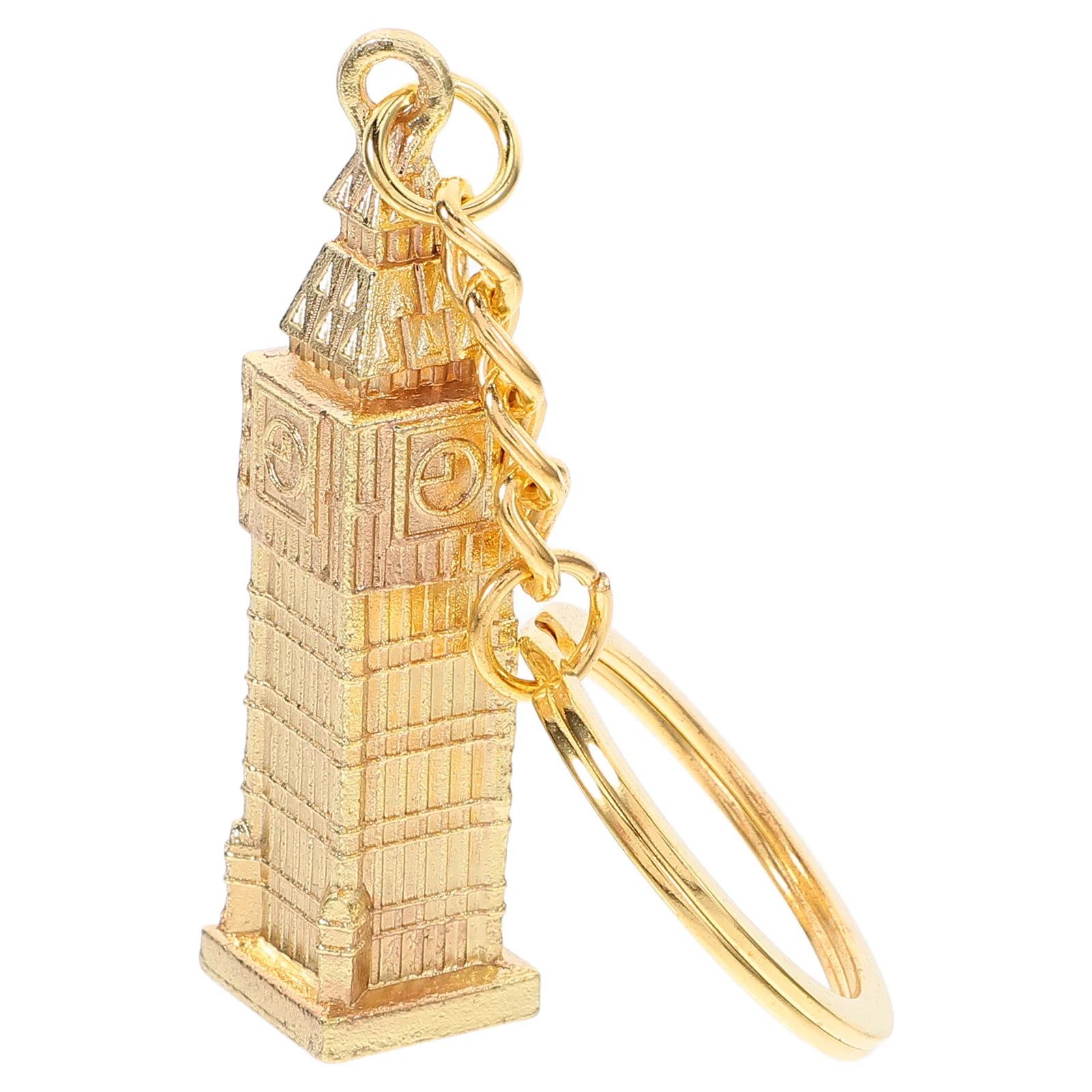 Souvenir London Big Ben Pendant Statue Decor Key Ring for Zinc Alloy Vintage Style Keychain Decoration