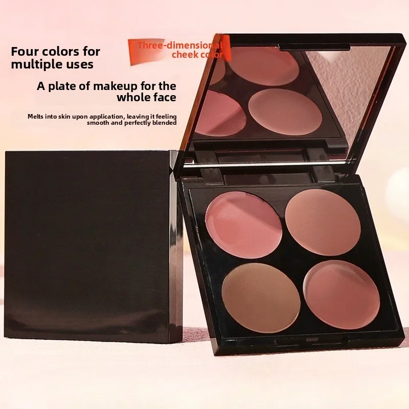 

Four-Color Blush Palette for Brightening Nude Makeup and Contouring Blush & Eyeshadow Palette for Multi-Purpose Use