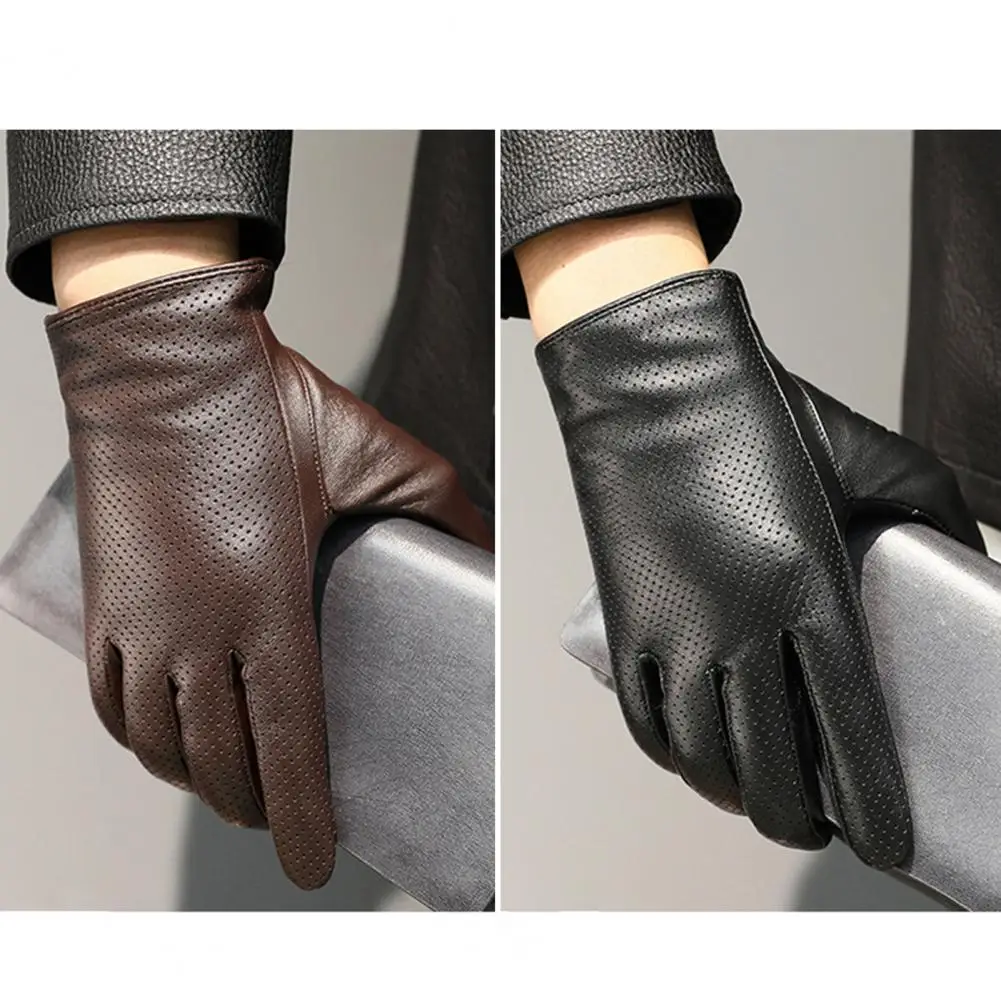 Ridding Gloves 3D Cutting Men Gloves Comfortable Warm  Stylish Outdoor Men Touch Screen Faux Sheepskin Ski Gloves