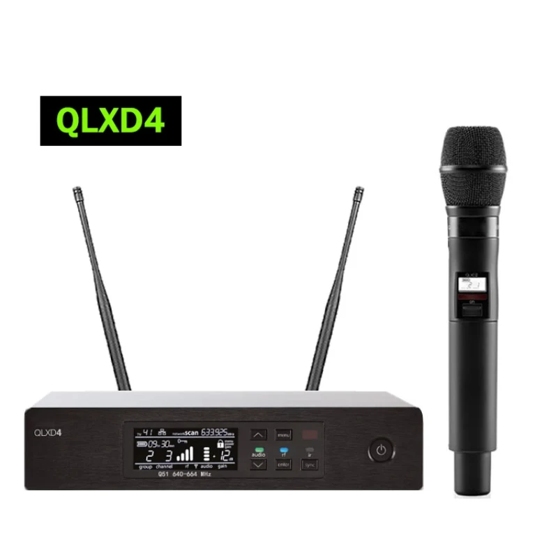 QLXD4 KSM9/Beta58a UHF True Diversity Handheld Mic Wireless Karaoke Microphone System Kit  for Church