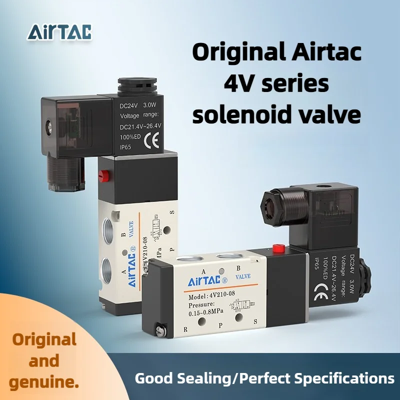 Genuine AirTAC Pneumatic Solenoid Valve 4V210 4V310 2/3/5 Way G1/8 G1/4 G3/8 DC24V AC220V For Automation Machine