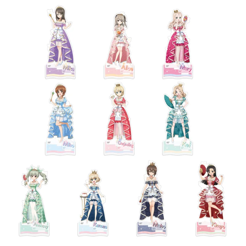 

Game Kathowa Anchovy Darjeeling Nishizumi Miho Maho Acrylic Stand Doll Anime Nishi Kinuyo Figure Model Plate Cosplay Toy Gift