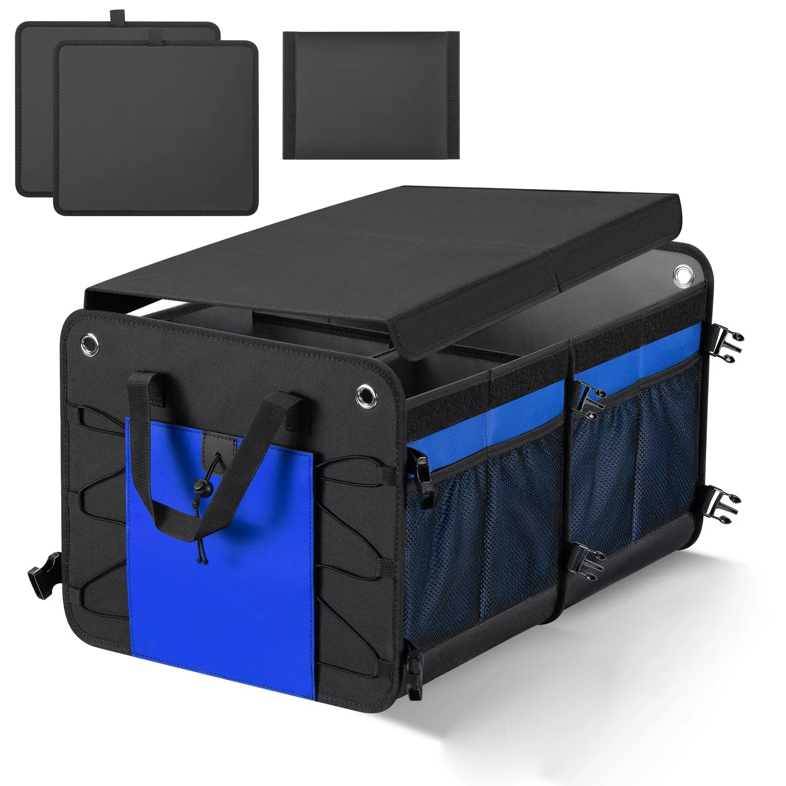 SUV Trunk Organizer Car Organiser Collapsible Multi-Compartment Storage Box for Car Accessories for Women Men Non Slip Bottom