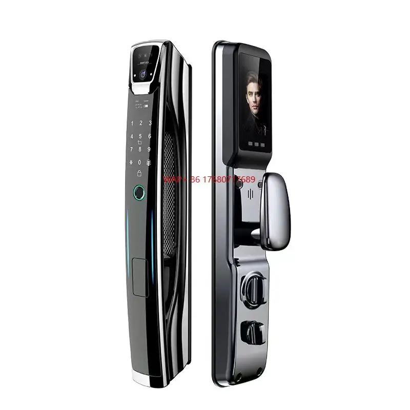 S937MAX 3D Face Fingerprint Recognition Smart Lock for Wood Aluminum Video Calling Digital WiFi Code Remote Control