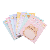 8 Pieces Lytwtw's Adhesive Kawaii Cartoon Animals Sticky Notes Notepad Memo Pad Office School Supplies Stationery Sticker
