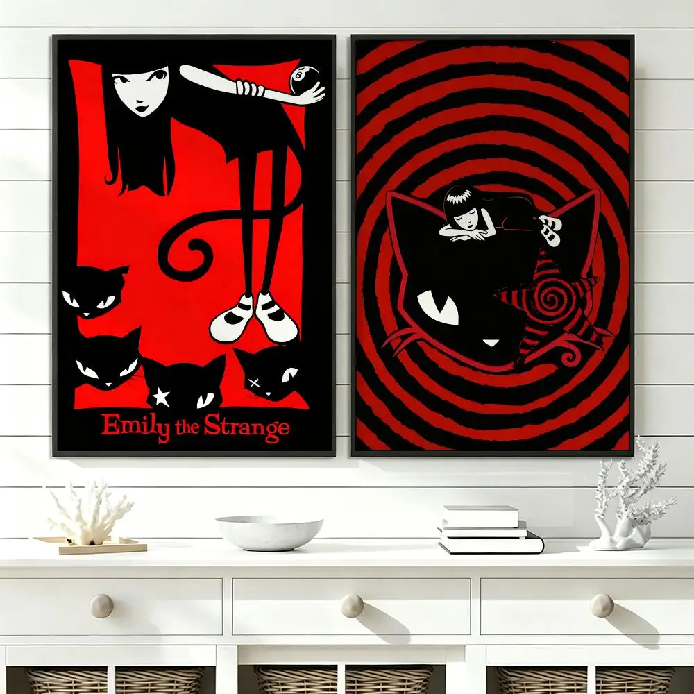 art Emily the Strange Poster Poster HD Trendy SelfAdhesive Wall Art Print For Living Room Bedroom Dorm Office Home Gift