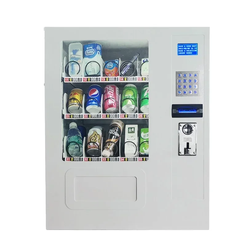 Small Beverage and Snack Desktop Vending Machine with Good Container