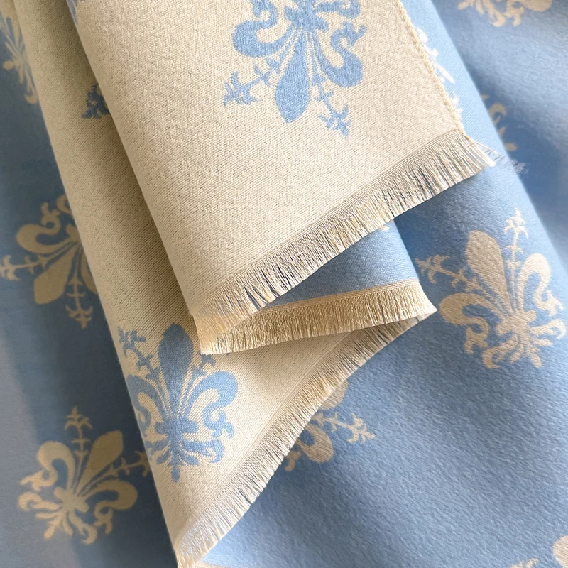 Luxuriöser, dicker, warmer Pashmina-Wickelschal aus Kaschmirimitat für Damen im Winter mit Stern-Jacquard-Design für Freizeitkleidung – Detail 7