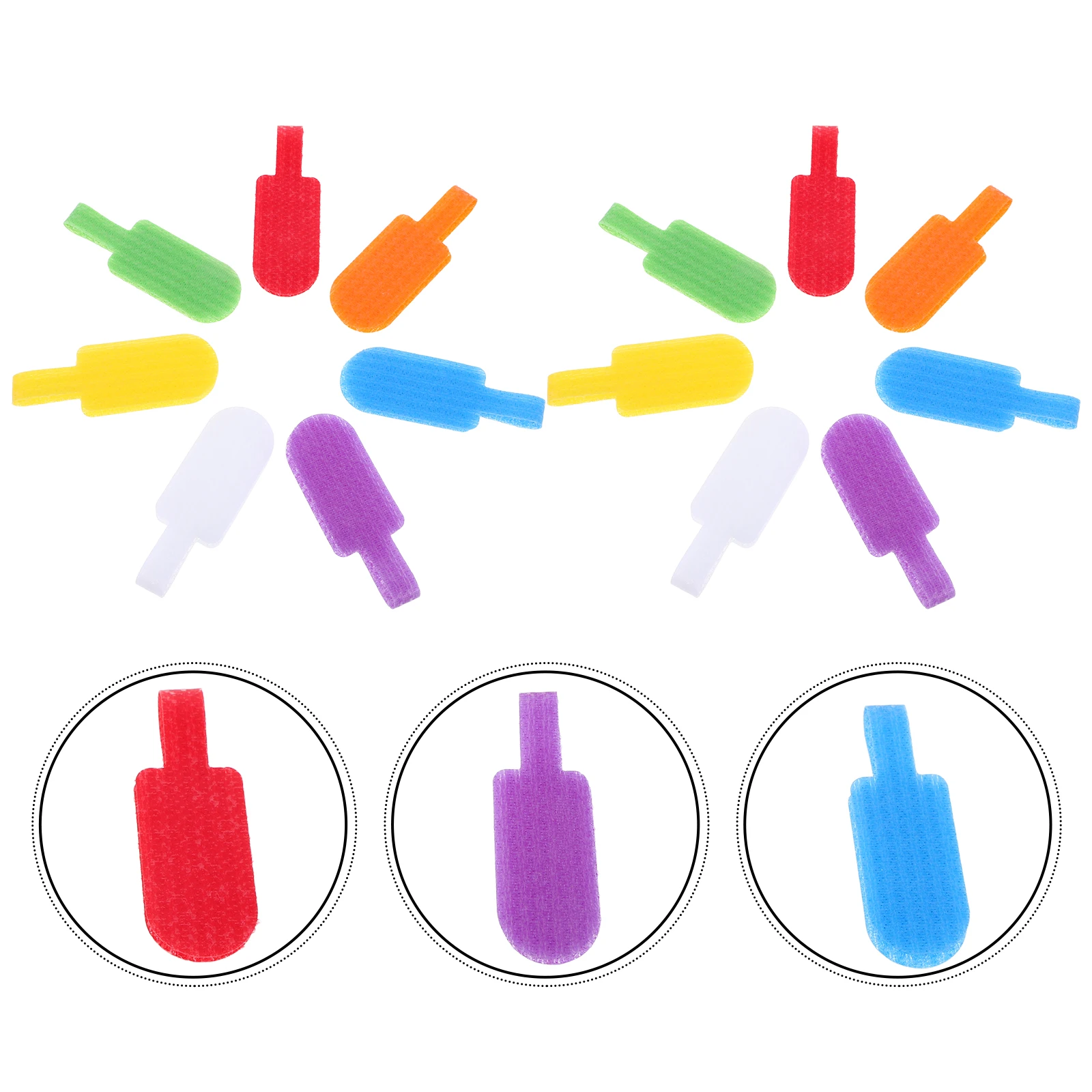 

Multicolored Handwriting Cable Tags Writable Wire Labels Identification Writeable Ties Cord Marking