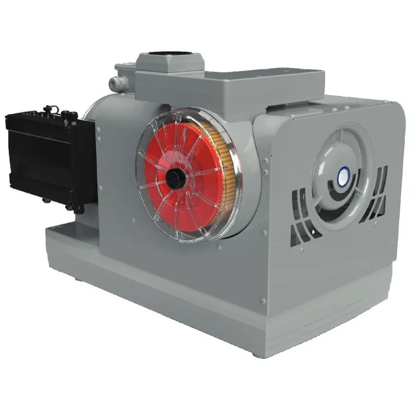

Vacuum pump, dry and contactless compressed air cooling Compact oil-free exhaust