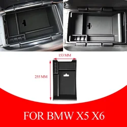 For BMW X5 E70 X6 E71 2014 - 2018 Central Armrest Storage Box Cover Container Organizer Case car accessories