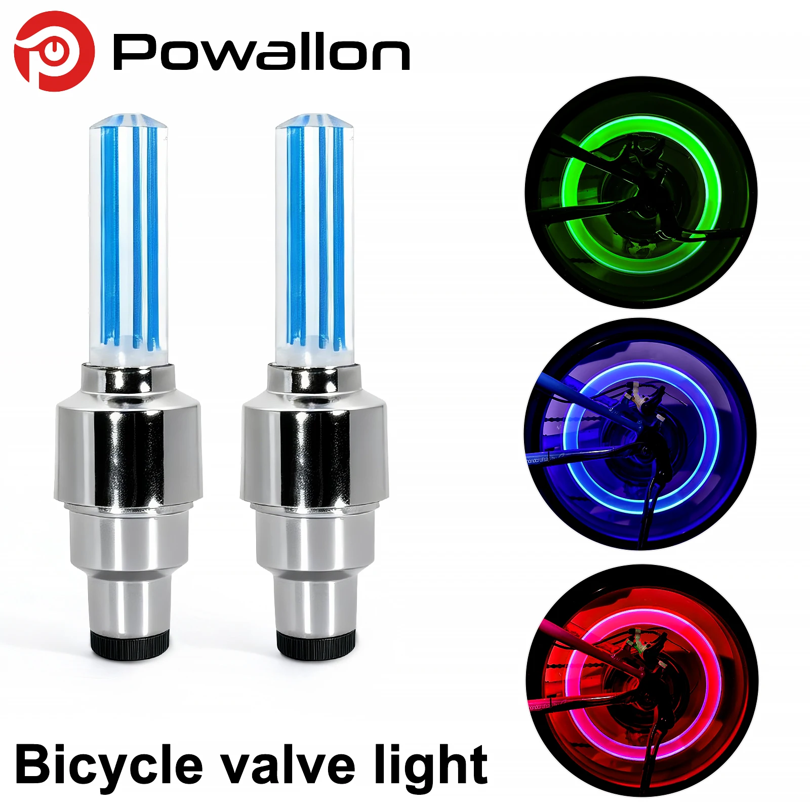 LED Bicycle Tire Valve Light Neon Spoke Flash Light Waterpro