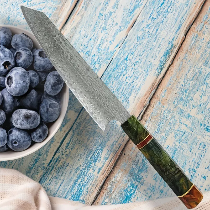 

Дамасский кухонный нож Накири, 67 слоев дамасской стали, нож шеф-повара для нарезки, японский кованый нож ручной работы Vg10 ручной работы