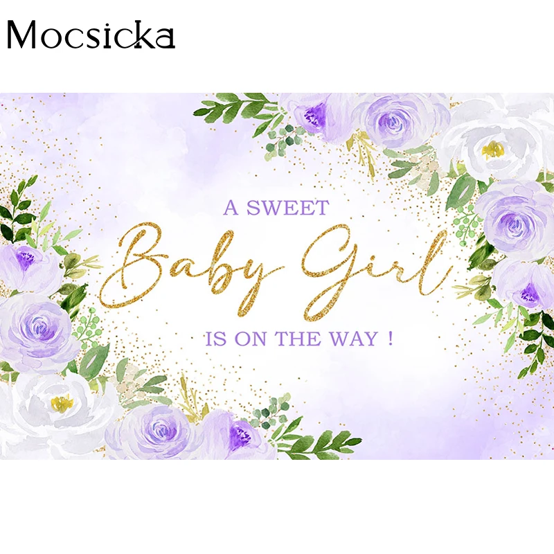 Mocsicka-Fondo de fotografía de niña dulce, papel tapiz fotográfico de ducha para recién nacido, pancarta decorativa de cumpleaños para niños de princesa