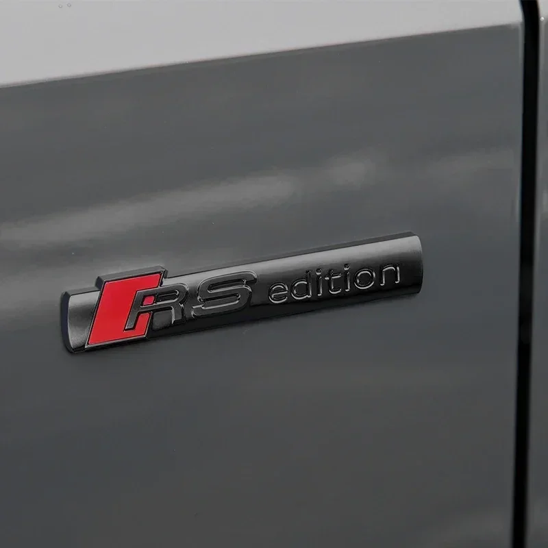 ثلاثية الأبعاد شعار معدني RS طبعة شعار سيارة شارة ملصق لأودي A3 A5 A4L A6L A7 A8L Q3 Q5 Q7 SLINE RS الديكور ملصق مائي