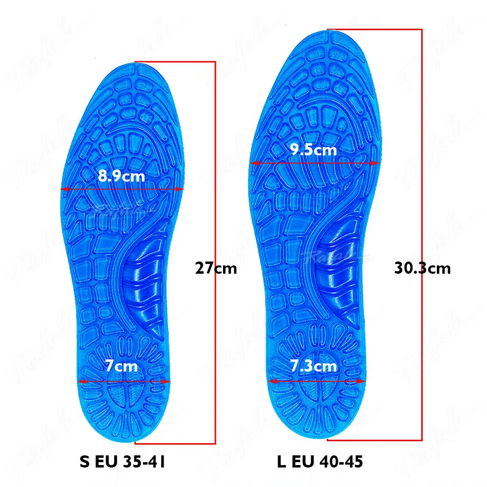 GEL Massage Orthopedic Insole Care Plantar Fasciitis Arch Support High Elasticity Shock-Absorbing Sports Insole