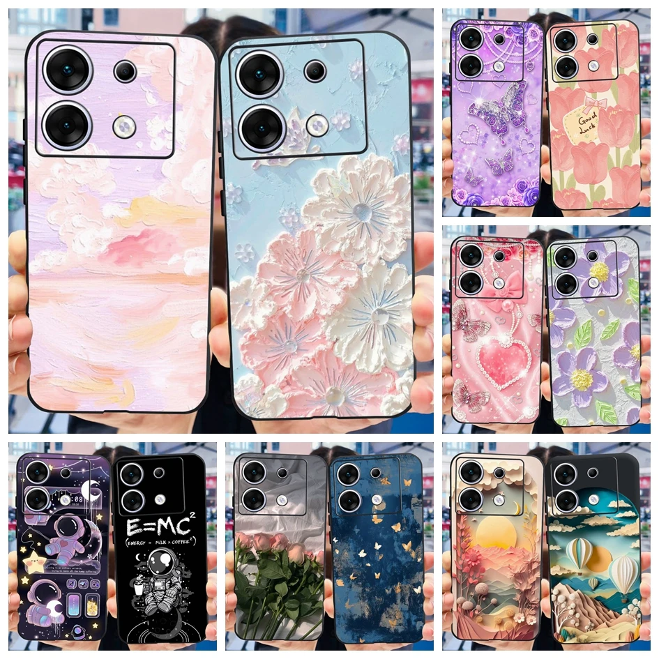 For Infinix Zero 30 5G Case X6731 Silicone Cover Fashion Flower Cartoon Painted Soft Bumper For Infinix Zero 30 4G Zero30 Hoesje