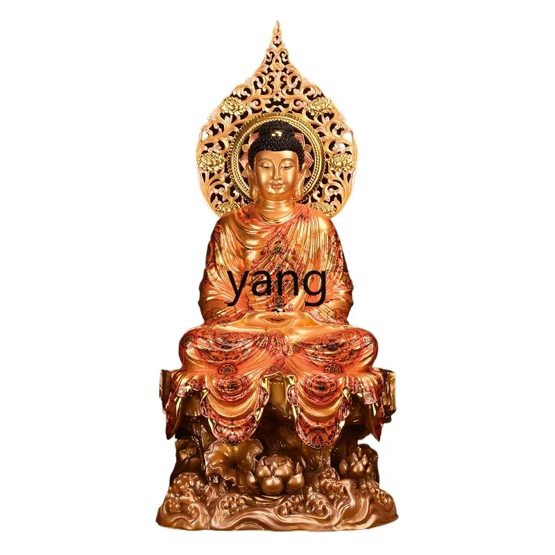 CX  colored copper Amitabha Buddha Guanyin Bodhisattva is about to be worshipped by the Bodhisattva Buddha statue