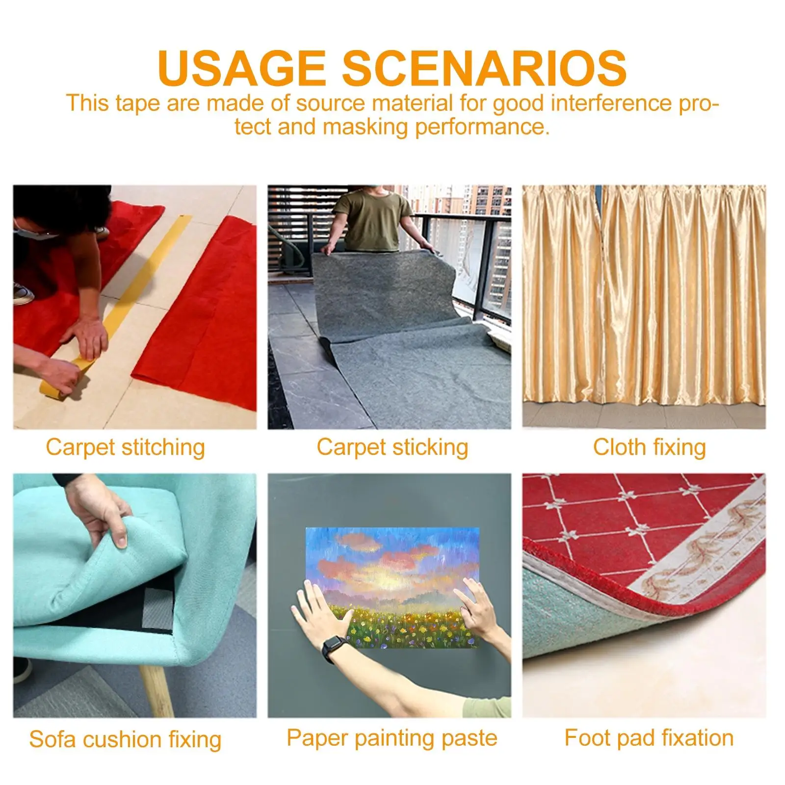 Double Sided Tape Cloth Duct Adhesive Carpet Floor Packaging Sealing Repair Binding Books Stage Strong Adhesive Lasting