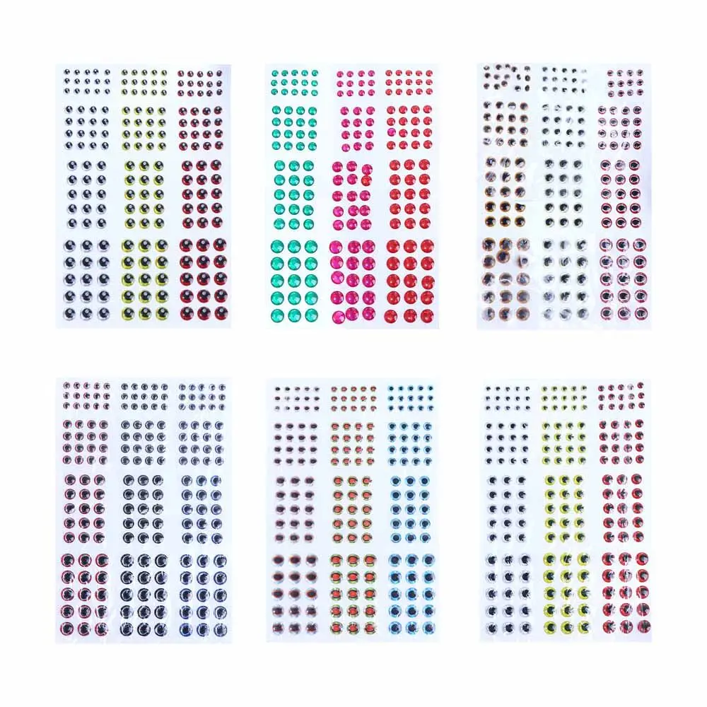 

183pcs 3D 4D 5D Fly Fishing DIY Eye Fishing Eyes Sticker Lure Fish Eyes 3D Fish Eyes Fishing Lure Eyes Artificial Fish Eyes