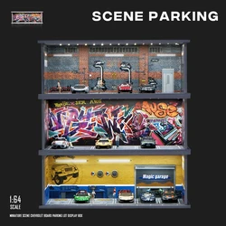 1/64 Garagescène Modelscène Met Lichte Versie Simulatie Model Scène Decoratie Verzamelen (Exclusief Poppen En Automodellen)