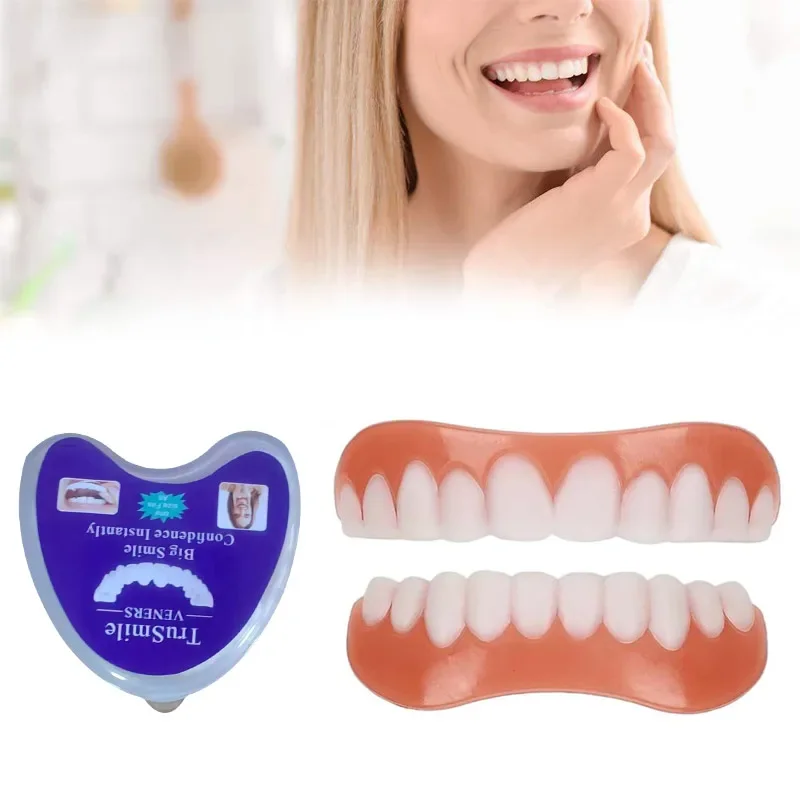 

Набор временных накладных зубных виниров, временная замена и отбеливание зубов, коробка для хранения брекетов, уход за зубами для мужчин и женщин