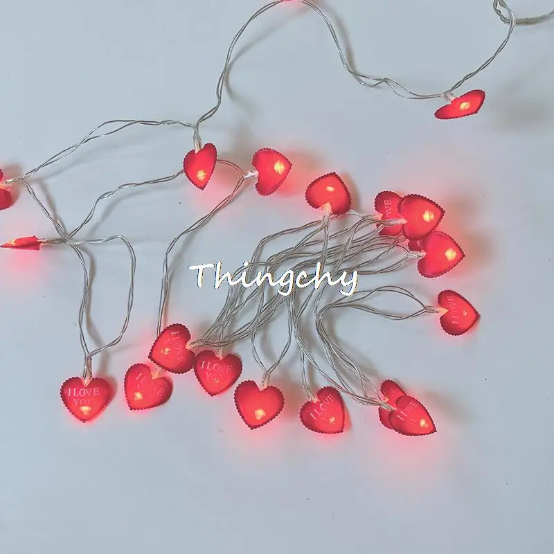 LED Heart Shape I LOVE YOU String Lights Indoor Fairy Light Christmas Decoration Garland For Valentines Day Home Decoration