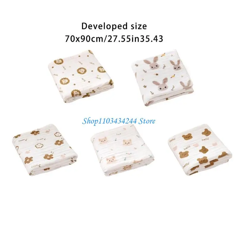 G2TC Baby Cotton Blanket Four Layer Blanket Soft Absorbent Bath Towel 4 Layer Baby Bath Towel Large for Newborns & Toddler