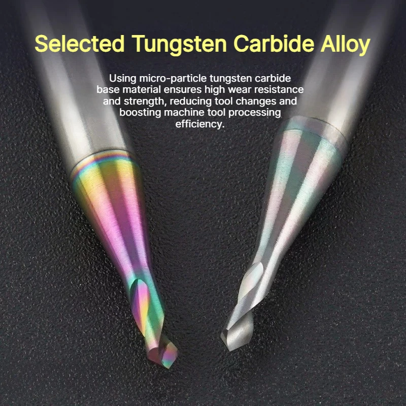 Coated Micro Centering Drill, 90° Chamfer & Pre-drilling, Solid Carbide, 0.5–3.9mm Range, 0.1mm Step, High Accuracy