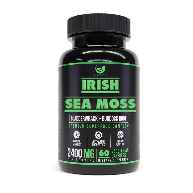 

Органические капсулы из ирландских морских водорослей 2400 мг - порошок корня и листьев лопуха, для поддержки иммунитета и здоровья суставов